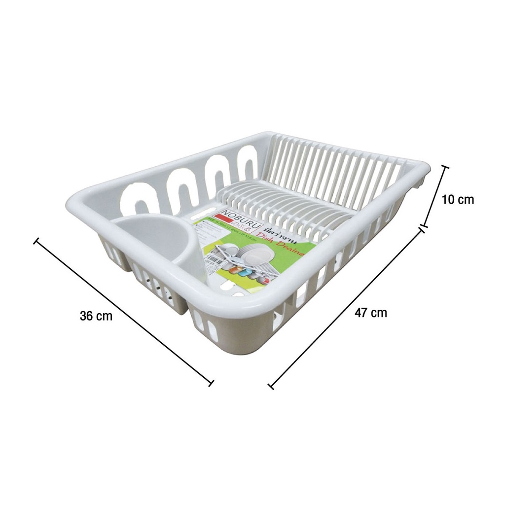 chaixing-home-ที่คว่ำจานพลาสติกพร้อมที่ใส่ช้อน-1-ชั้น-kassa-home-รุ่น-kpc-ขนาด-47-x-36-x-10-ซม