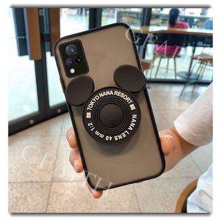 เคสโทรศัพท์ VIVO V21 5G 2021 Phone Case New Skin Feel Camera Protective Hard Cute Cartoon Stand Holder Cover เคส วีโว่ วี21