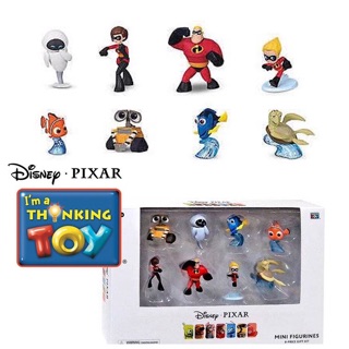 🇺🇸 ลิขสิทธ์แท้จากอเมริกา 🇺🇸 THINKWAY TOYS DISNEY PIXAR MINI FIGURE SET (Wall-e, The​Incredibles, Nemo)​