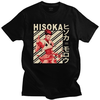 T-shirt  Hisoka Morow Hunter X Hunter เสื้อยืดแขนสั้น ผ้าฝ้าย พิมพ์ลายการ์ตูนมังงะ แฟชั่นสําหรับผู้ชายS-5XL