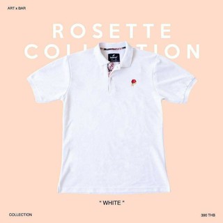 (โค้ดTANA620เหลือ332.-)Rosette - สีขาว WHITE  เสื้อเชิ้ต เสื้อคอปก เชิ้ตเรียบ เชิ้ตผู้ชาย