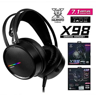 Nubwo X98 Gaming Headset หูฟังเกมมิ่ง 7.1 ไฟ LED BLACK/PINK