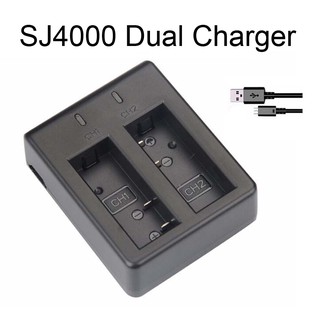 แท่นชาร์จ DUAL CHARGER SJ4000 For SJCAM SJ4000 Battery Dual Charger For SJ Cam SJ4000 WiFi SJ5000 SJ6000 SJ7000 Action C