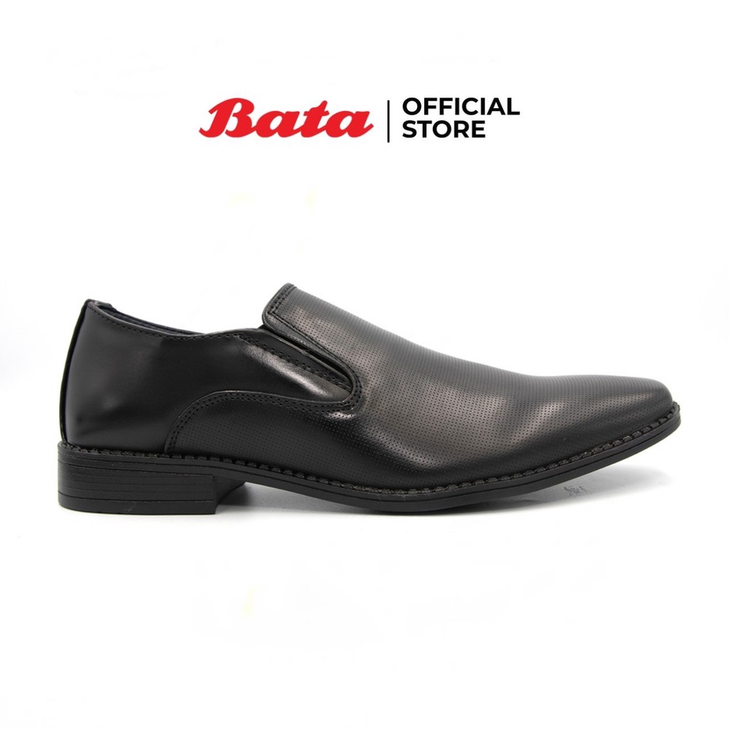 bata-mens-dress-รองเท้าคัทชูกึ่งทางการ-แบบสวม-ดีไซน์เรียบหรู-ใส่ทำงาน-สำหรับผู้ชาย-สีดำ-รหัส-8516681