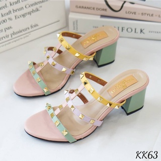 KK63 รองเท้าส้นตันสูง 2.5 นิ้ว ทรงสวม งานน่ารักมาก