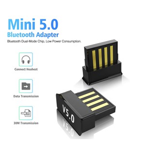 USB Bluetooth 5.0อะแดปเตอร์Mini USBไร้สายคอมพิวเตอร์อะแดปเตอร์เครื่องรับสัญญาณเครื่องส่งสัญญาณUSB DongleสำหรับทีวีPCหูฟั