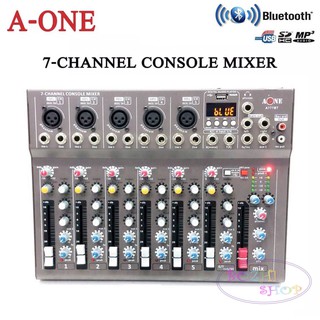 มิกเซอร์ 7ช่อง Live Mixing Studio Audio Sound Mixer Console USB ฺBLUETOOTH รุ่น A-777 BT รุ่นใหม่ล่าสุด
