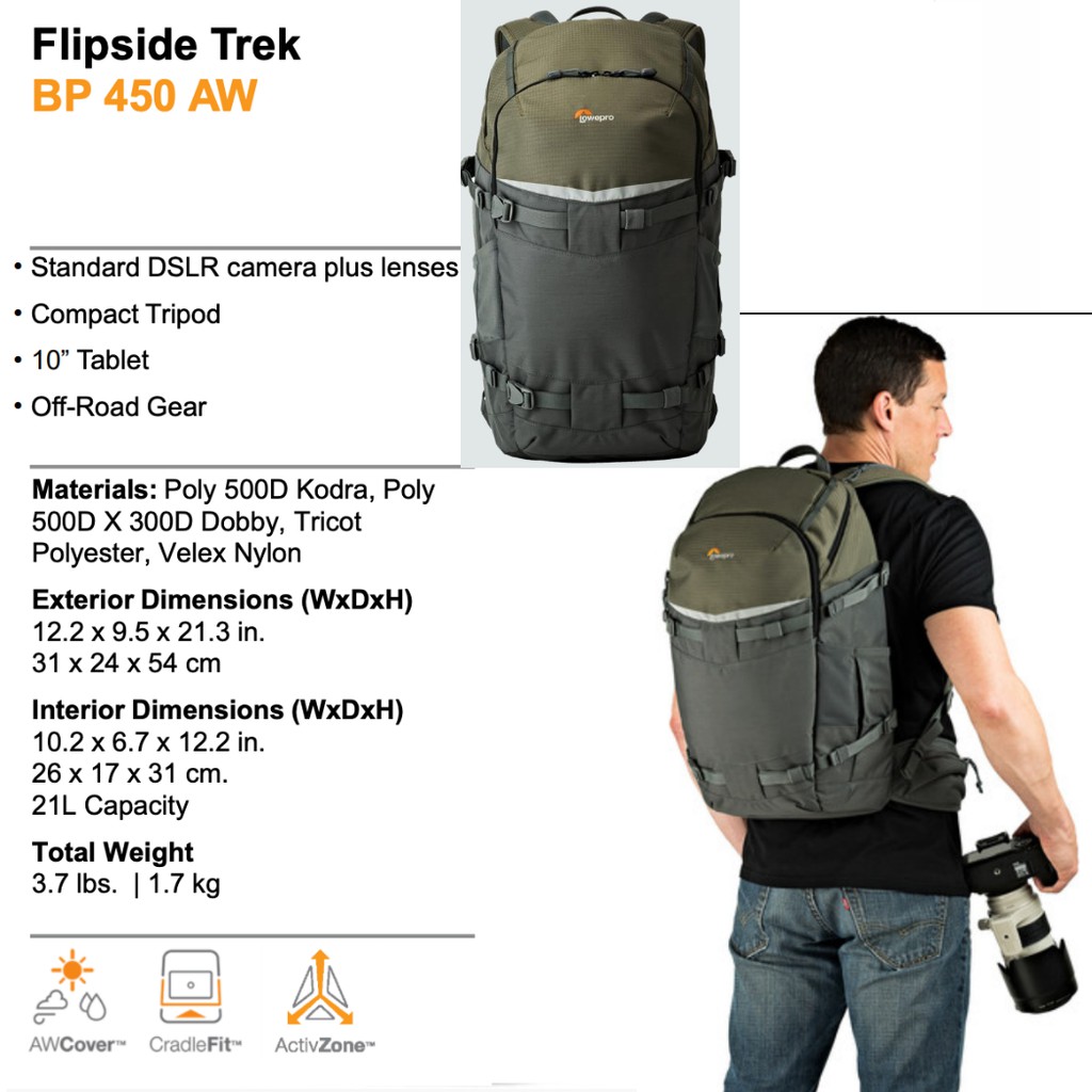 กระเป๋ากล้อง-flipside-trek-bp-250-aw-350-aw-450-aw-lowepro-เป้-สะพายหลังขนาดกะทัดรัด-ของแท้-ประกันศูนย์-3-ปี-เลือกขน