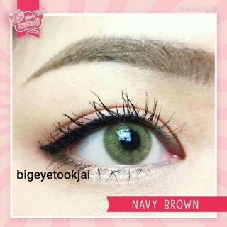 💖 Kitty Kawaii ๑ Navy สายตา -00 ถึง -1000 brown gray Contactlens  บิ๊กอาย คอนแทคเลนส์ ราคาถูก แถมตลับฟรี