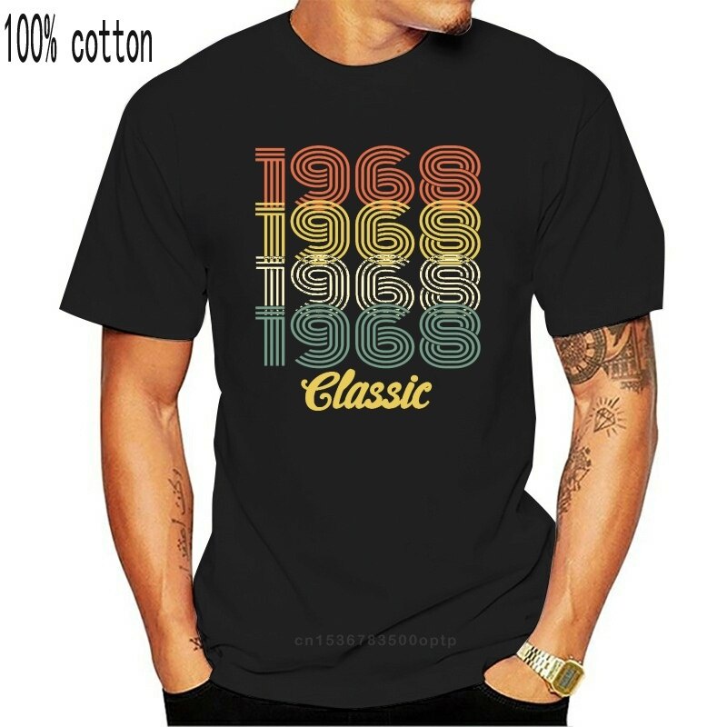 เสื้อยืดสีขาวผู้หญิง-เสื้อยืดผู้ชาย-camisetas-2022-retro-1968-คลาสสิก-50-ปี-วันเกิดวันเกิดวันเกิด