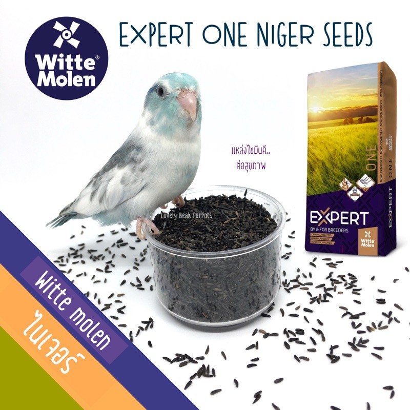 ราคาและรีวิวNiger ไนเจอร์ Witte Molen เมล็ดไนเจอร์ Niger Farmland ธัญพืชสำหรับนก expert อาหารนก