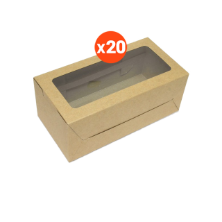 โปรโมชั่น : 555paperplus ซื้อใน live ลด 50% ขายดี กล่องขนม 7.5x15x6 ซม.20ใบ ราคาประหยัด BK89WBK03W กล่องคราฟท์ กล่องเบเกอรี่ กล่องใส่ขนม