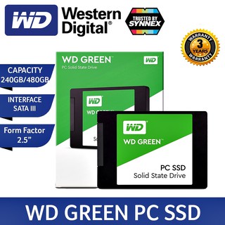 ⚡️SSD ใหม่!!⚡️120GB / 240GB / 480GB / 1TB SSD (เอสเอสดี) WD GREEN SATA III 6Gb/s Warranty 3 - Y