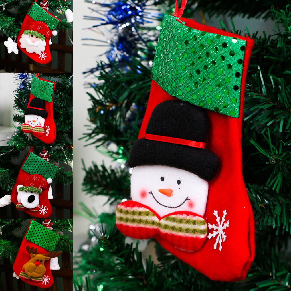ภาพสินค้าถุงเท้าแขวนตกแต่งต้นคริสต์มาส ของขวัญคริสต์มาส จากร้าน elenxs.th บน Shopee ภาพที่ 3