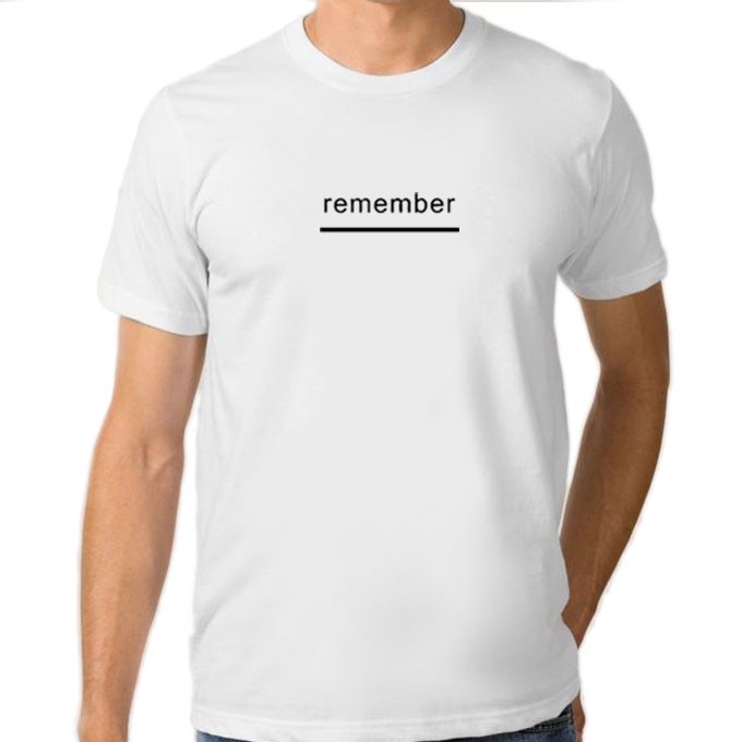 เสื้อยืดแฟชั่นพิมพ์-remember-เนื้อผ้านุ่ม-ใส่สบาย-ระบายความร้อนได้ดี-ใส่ได้ทั้งชายและหญิง-unisex-มีสินค้าพร้อมส่ง