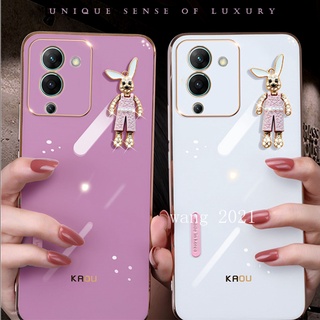 New Casing เคสโทรศัพท Infinix Note 12 G96 G88 Hot 12 Play 12i SMART 6 HD 2022 เคส Phone Case Straight Edge Plating with Trendy Rabbit Ultra-thin Silicone Soft Back Cover