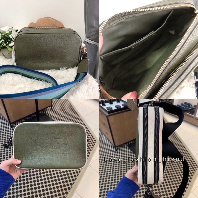 ผ่อน0แท้100 กระเป๋าสะพาย Coach แท้รุ่นใหม่ สายผ้าลายสปอร์ต JES CROSSBODY IN COLORBLOCK COACH 