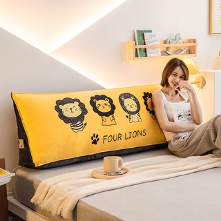 【บลูไดมอนด์】Near the CushionsinsCartoon Bedside Cushion Big Backrest Fixed Sofa Bedside Bolster Bed Tatami Soft Case Bac