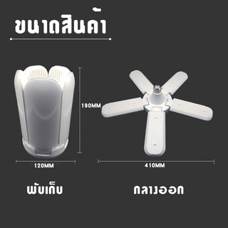 ภาพขนาดย่อของภาพหน้าปกสินค้าหลอดไฟ LED หลอดไฟทรงใบพัด หลอดไฟใบพัด พับเก็บได้ ปรับมุมโคมไฟได้ ประหยัดพลังงานไฟ จากร้าน uxian711 บน Shopee