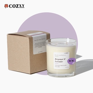 Cozxy Bergamot &amp; Lavender Soy Wax Candle เทียนหอมขนาด 240g