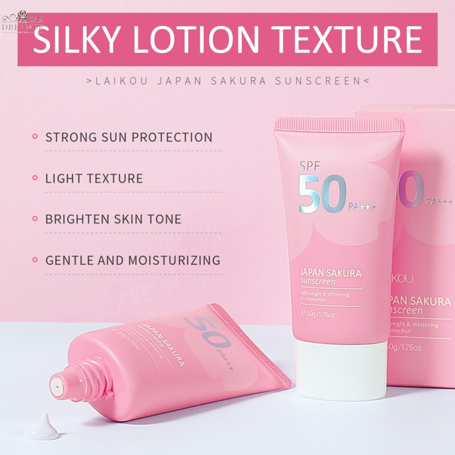 dreamer-laikou-face-body-whitening-sakura-sunscreen-cream-moisturizing-brightening-refreshing-waterproof-uv-protector-concealer-isolation-sunblock-spf50