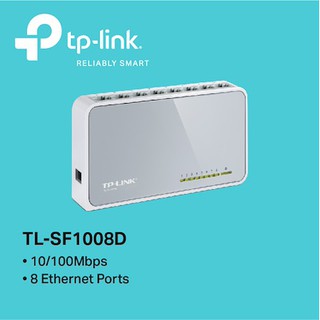 SWITCH HUB (ตัวเพิ่มช่องสายแลน) TP-Link TL-SF1008D (8-Port 10/100Mbps Desktop Switch)ตลอดอายุการใช้งาน