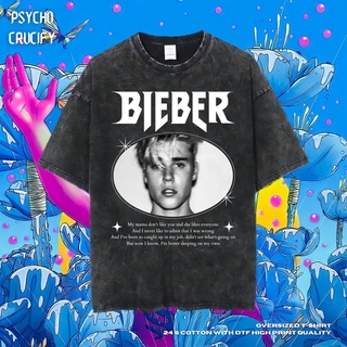 เสื้อยืด ขนาดใหญ่ พิมพ์ลาย Justin Bieber Crucify | หินล้างทําความสะอาด | เสื้อยืด ขนาดใหญ่ | สไตล์วินเทจ | เสื้อท็อปสามา