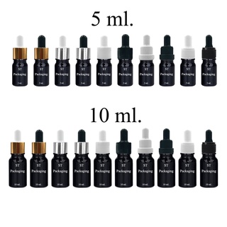 (แพ็ค100ขวด) ขวดแก้วสีดำ dropper 5ml 10ml 15ml 20ml 30ml 50ml 100mlดรอปเปอร์ ขวดแบ่ง หัวบีบหยด ขวดน้ำมัน ขวดเซรั่ม