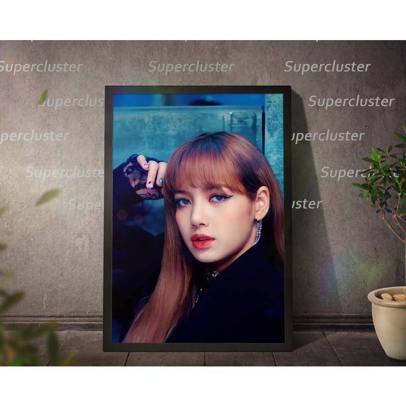 โปสเตอร์ผ้าใบ พิมพ์ลาย BlackPink Lisa main สไตล์เกาหลี สําหรับตกแต่ง ...