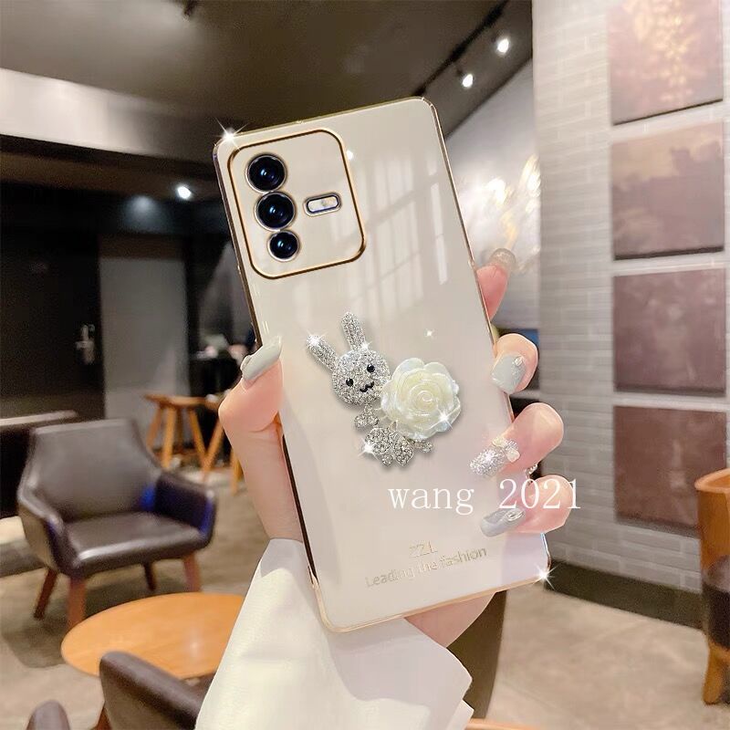new-offer-phone-case-เคส-vivo-v23-v23-pro-v23e-5g-casing-luxury-elegant-white-camellia-rhinestone-rabbit-soft-case-2022-เคสโทรศัพท
