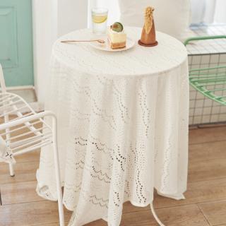ผ้าปูโต๊ะ โต๊ะน้ำชาตารางลูกไม้ผ้าปูพื้นไม้สี่เหลี่ยมผืนผ้าแบบวงกลมสไตล์ยุโรปรอบครอบครัวผ้าปกสดขนาดเล็ก