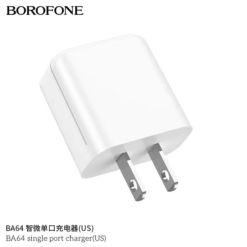 borofone-ba64-หัวชาร์จsingle-port-charger-2-1a-1port-usb-แท้100-พร้อมส่ง