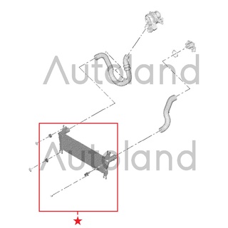 (ของแท้) อินเตอร์คูลเลอร์มาสด้า ใช้กับ Mazda BT-50 PRO เครื่องยนต์ 2.2 ลิตร รุ่นปี 2015-2020 (UR)