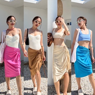 SATIN SKIRT | กระโปรงรูดข้างผ้าซาตินใส่แมทช์กับลุคไหนก็ปังมาก