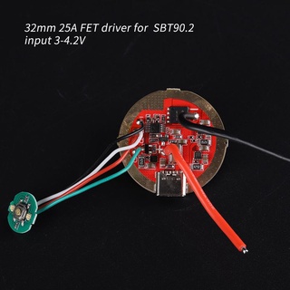 ไดรเวอร์ไฟฉาย 32 มม. 28A FET สําหรับ L8 SBT90.2 LED อินพุต 3-4.2V