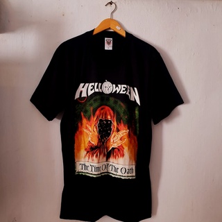 เสื้อยืดโอเวอร์ไซส์เสื้อยืด พิมพ์ลาย Helloween BAND DISTRO Music PUNK ROCK สําหรับผู้ชาย และผู้หญิงS-3XL