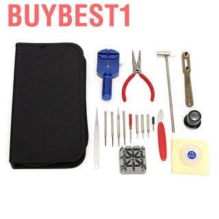 19pcs เครื่องมือซ่อมนาฬิกา Watchmaker Kit สำหรับเปลี่ยนนาฬิกาข้อมือและนาฬิกาที่เปิด