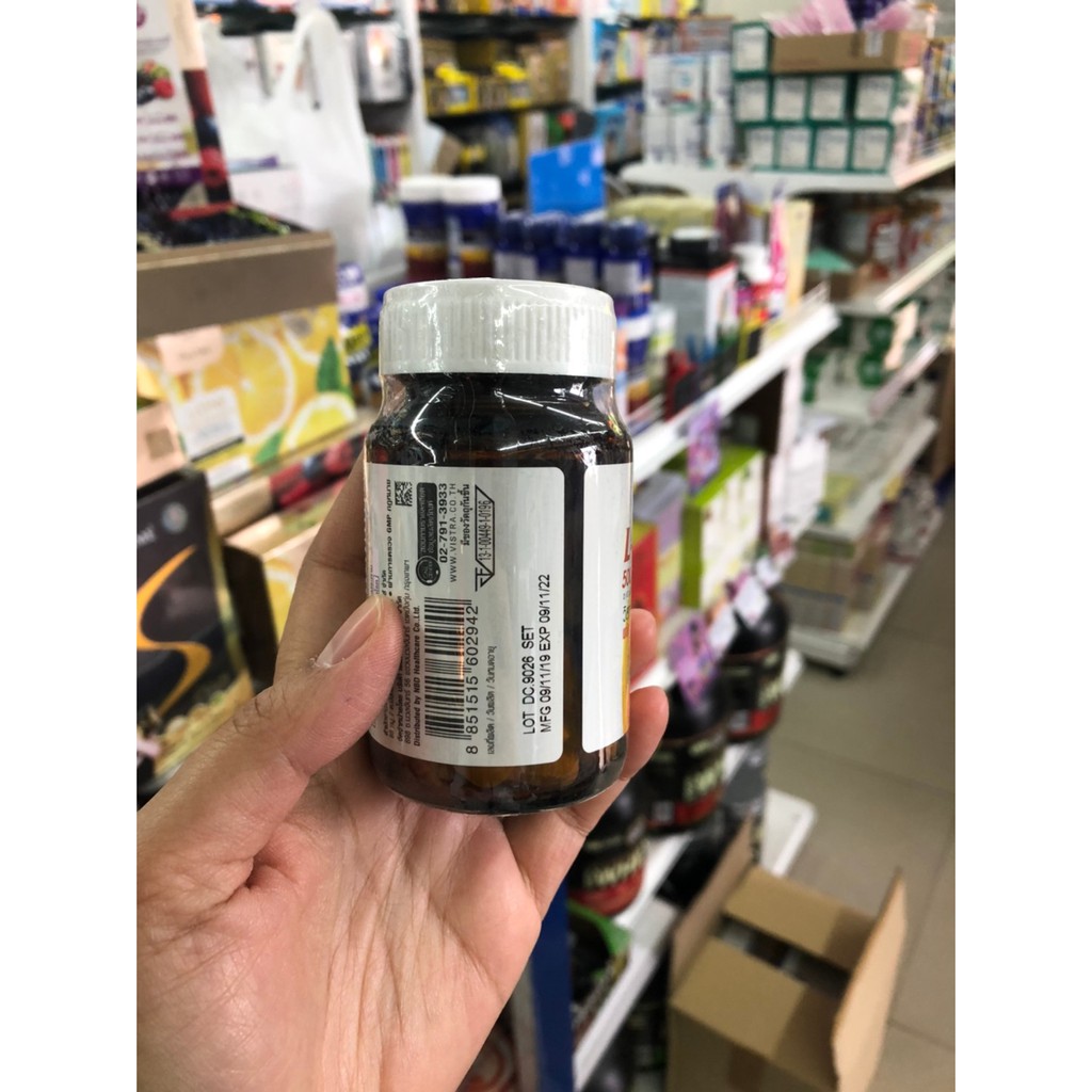 vistra-l-carnitine-500mg-plus-3l-30-เม็ด-วิสทร้า-แอล-คาร์นิทีน-500-มก-พลัส-3-แอล-วิตามิน-อาหารเสริม