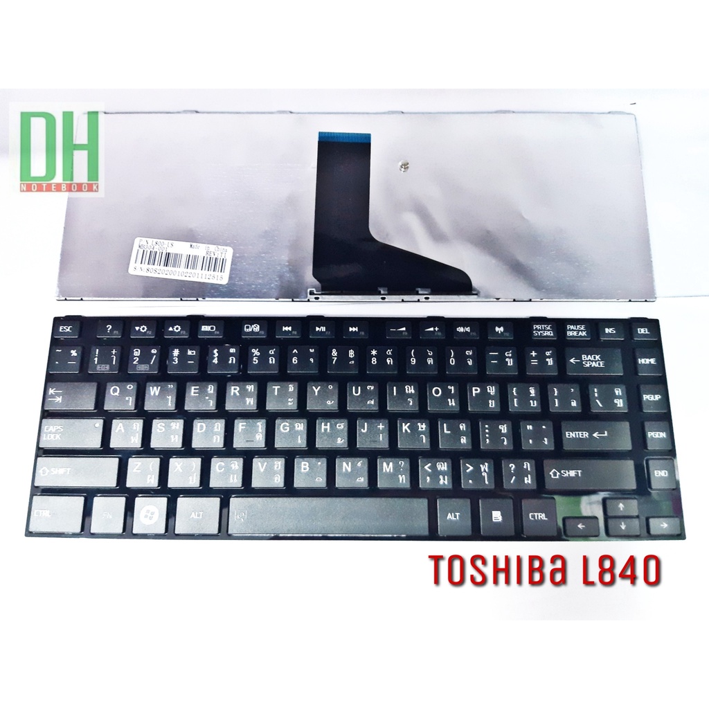 keyboard-toshiba-l840-สีดำ-ภาษาไทย-อังกฤษ