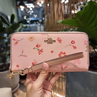 COACH C9714 LONG ZIP AROUND WALLET WITH MYSTICAL FLORAL PRINT