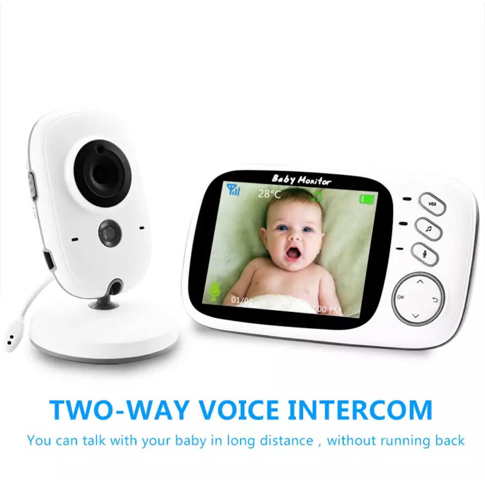 ภาพหน้าปกสินค้าพร้อมส่งจากไทย VB603 Video Baby Monitor 2.4G ไร้สาย LCD ขนาด 3.2 นิ้ว 2 WAY Talk Night Vision การเฝ้าระวังความปลอดภัย