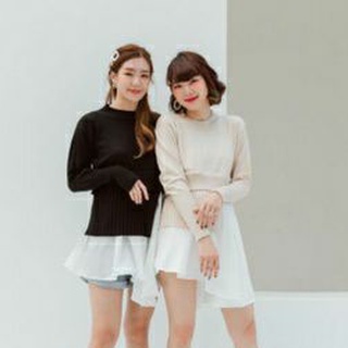 Cute girl sweater เสื้อไหมพรม แต่ระบาย