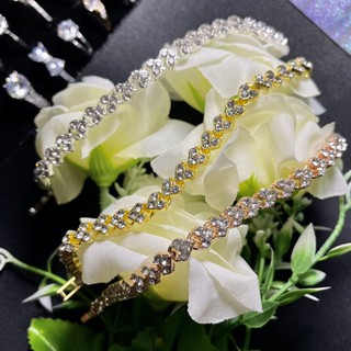 Diamond Bracelet สร้อยข้อมือเพชรงานสวยมากกกกก  งานฝังเป๊ะมากกกกกกก  หายากคะ