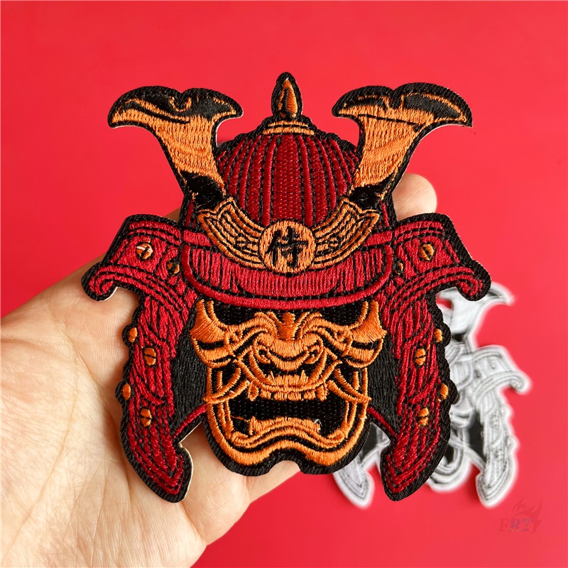 แผ่นแพทช์เหล็ก-bushido-samurai-แผ่นแพทช์รีดติดเสื้อ-ลายนักรบญี่ปุ่น-diy-จํานวน-1-ชิ้น