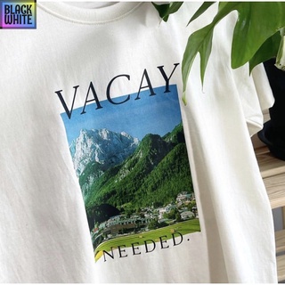 BWCB favthings - Vacay needed ⛰ unisex เสื้อยืดเท่ห์ เสื้อยืดฮิตๆ เสื้อยืดแบรนด์เน เสื้อยืดถูกๆ เสื้อยืด (SML) oversize