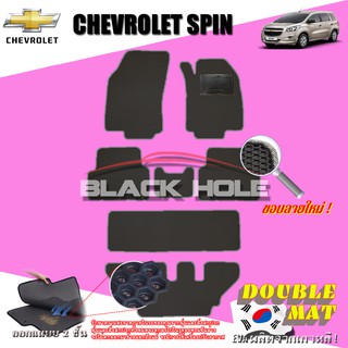 Chevrolet Spin 2013-2015 ฟรีแพดยาง พรมรถยนต์เข้ารูป2ชั้นแบบรูรังผึ้ง Blackhole Carmat