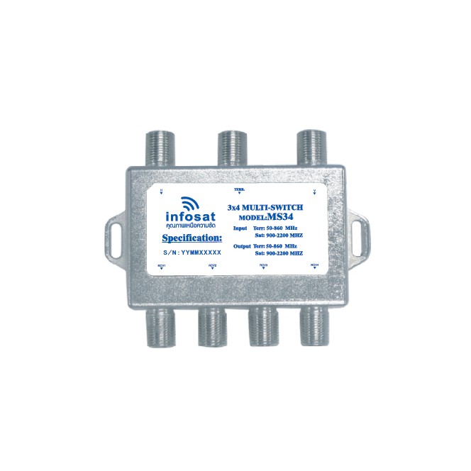 อุปกรณ์แยกสัญญาณ-multi-switch-infosat-รุ่น-ms34-เข้า3-ออก4-รับชมได้อิสระ