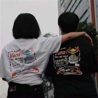 【🔥🔥】VANS เสื้อยืดแขนสั้นลําลอง คอกลม ระบายอากาศได้ดี พิมพ์ลายสัตว์ เหมาะกับฤดูร้อน แฟชั่นเรียบง่าย สําหรับคู่รัก
