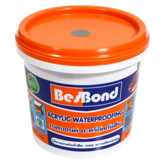 BESBOND 1KG GRAY WATERPROOFING ACRYLIC อะคริลิกกันซึม BESBOND 1KG เทา วัสดุกันซึม เคมีภัณฑ์ก่อสร้าง วัสดุก่อสร้าง BESBON