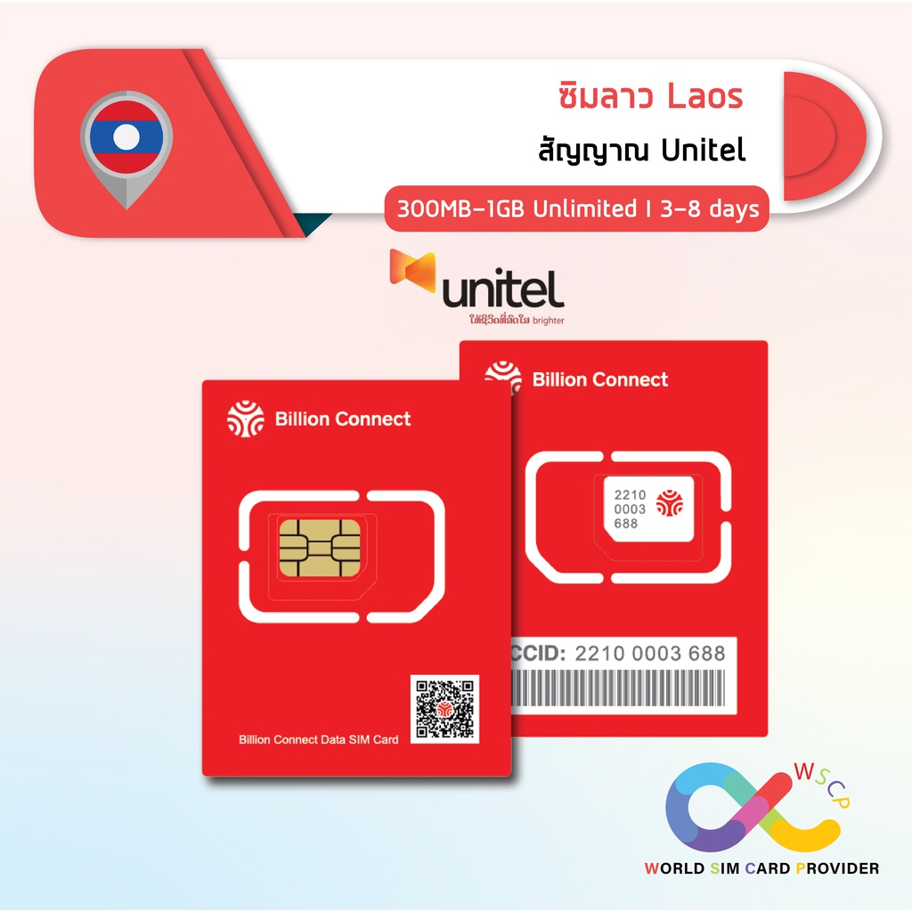 Laos Sim Card Unlimited 500MB-1GB Daily Unitel: ซิมลาว 3-8 วัน by ซิม ...